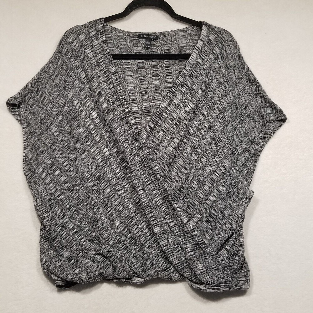 Eileen Fisher Gray Textured Blouse